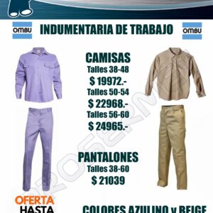 ROPA DE TRABAJO OMBU - OFERTA.!!!